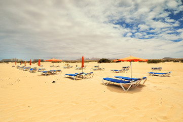 Wyspy kanaryjskie, Fuerteventura, Corralejo,Hiszpania, plaża