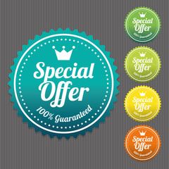 Special Offer Sticker and Tag Vintage and Gradient