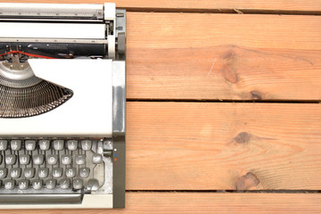 Typewriter on wood