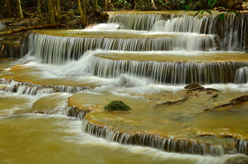 Fototapeta na wymiar Deep Forest Waterfalls