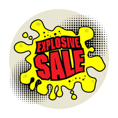 Comic book explosion abstract, vector