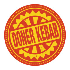 Fototapeta premium Abstract stamp or label with the text Doner Kebab