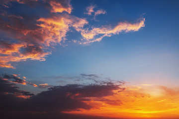 Beautiful cloudscape , sunset shot