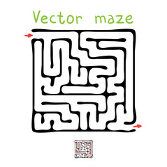 Black vector maze