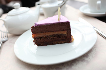 Plate with cake