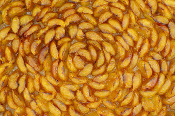 Hintergrund leckerer Mirabellenkuchen