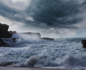 Storm on ocean