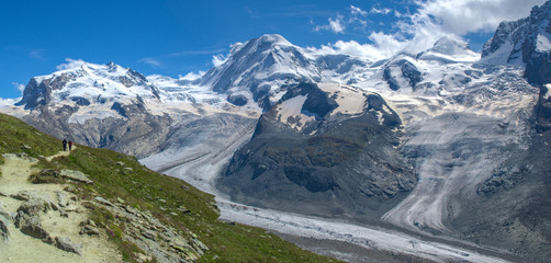 Krajobraz alpejski Monte Rosa - obrazy, fototapety, plakaty