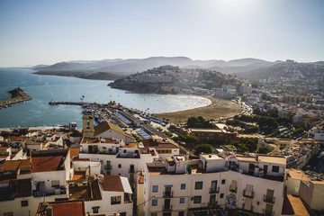 Mediterranean, peñíscola village views from the castle of Papa