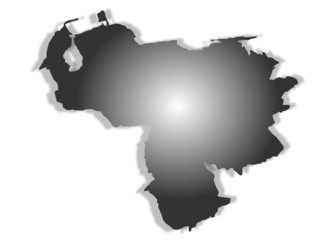 gri renkli venezuela haritası