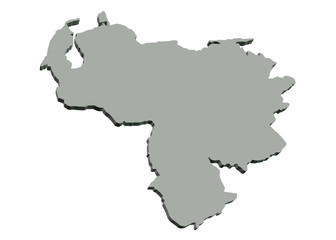 gri renkli venezuela haritası