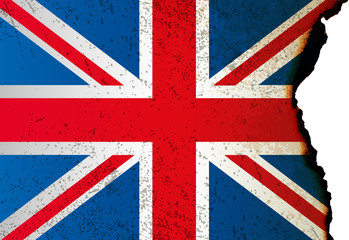 Burnt UK flag