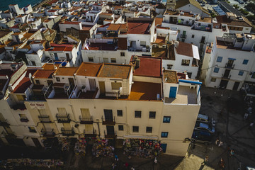 Fototapeta premium tourist, peñíscola village views from the castle of Papa Luna,