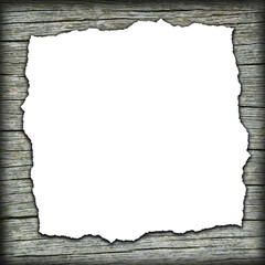 Old wooden background with white center