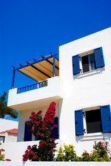 Greek traditional house located at Santorini island