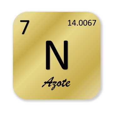 Nitrogen element, french azote
