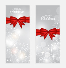Christmas Gift Card Set Vector Illustration