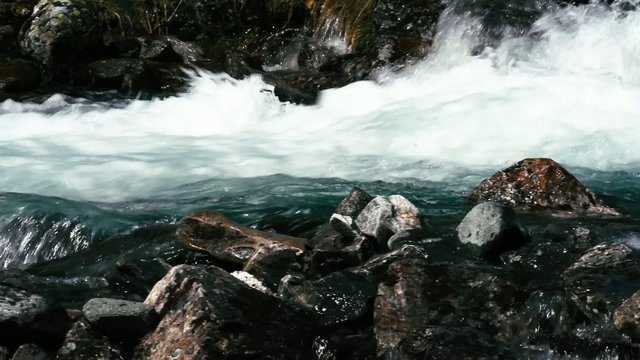 Stream course, rippling water, Norway