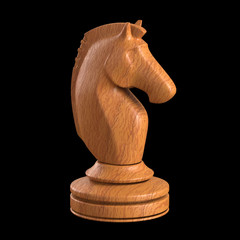 Knight chess. Clipping path included.