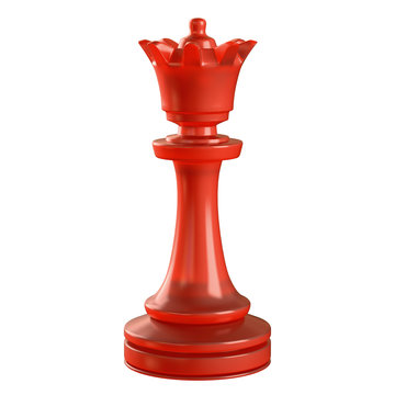 Queen chess. Clipping path included.