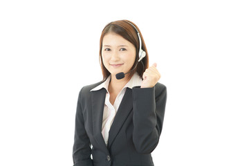 ガッツポーズのオペレーター