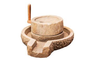 Ancient manual stone mill.