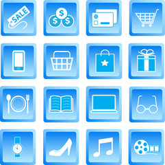Vector shopping icons set