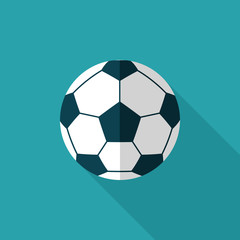 Obraz premium Soccer flat icon with long shadow,eps10