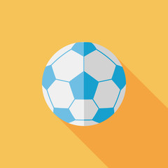 Soccer flat icon with long shadow,eps10