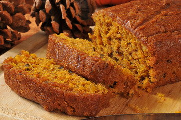 Fresh baked pumpkin bread