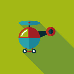 helicopter flat icon with long shadow,eps10