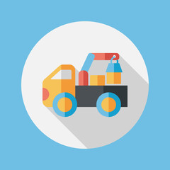 truck flat icon with long shadow,eps10