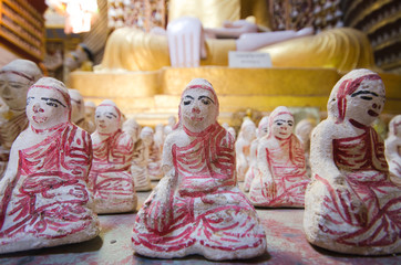 Ancient dolls in a pagoda Myanmar