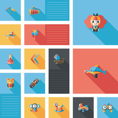 kid toys flat ui background,eps10