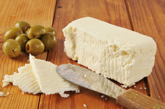Feta cheese and olives