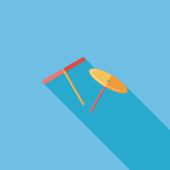 blades propeller toy flat icon with long shadow