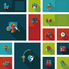kid toys flat ui background,eps10