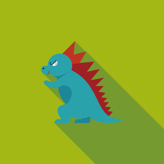 Dinosaur flat icon with long shadow,eps10
