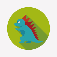 Dinosaur flat icon with long shadow,eps10