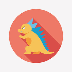 Dinosaur flat icon with long shadow,eps10