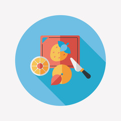 cutting toy flat icon with long shadow,eps10