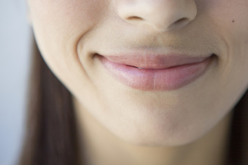 Fototapeta premium Mouth of the woman laughed