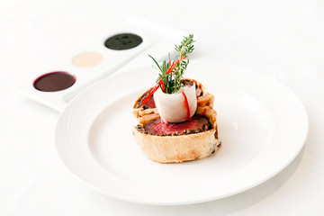 Fillet Wellington with fresh herbs