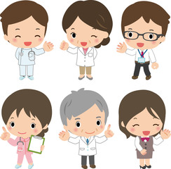 病院のスタッフたち