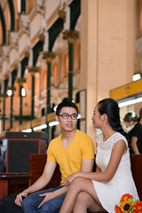 Fototapeta premium Couple on the bench