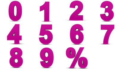 Fototapeta premium Three dimensional numbers