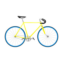 Fixie yellow bicycle