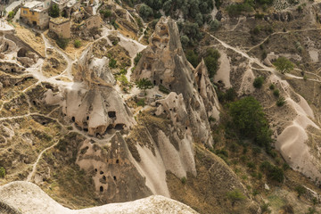Morning Twilight in Fairy Chimneys of Goreme Valley Cappadocia