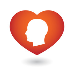 Heart icon with a head