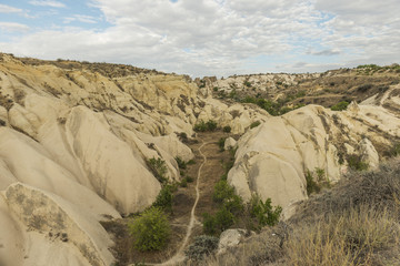 Morning Twilight in Fairy Chimneys of Goreme Valley Cappadocia